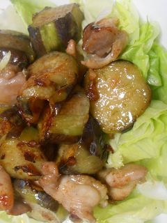 茄子と鶏肉のにんにく炒め-レシピのメイン写真