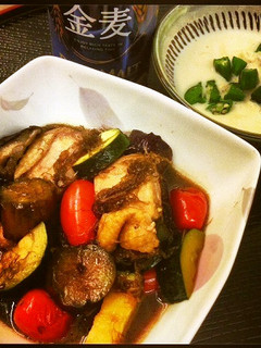 鶏と夏野菜のがごめ昆布煮-レシピのメイン写真