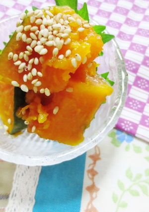 レンジでかぼちゃの甘酢あんかけ-レシピのメイン写真