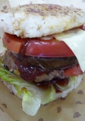 水ナスステ−キのライスバ−ガ−-レシピのメイン写真
