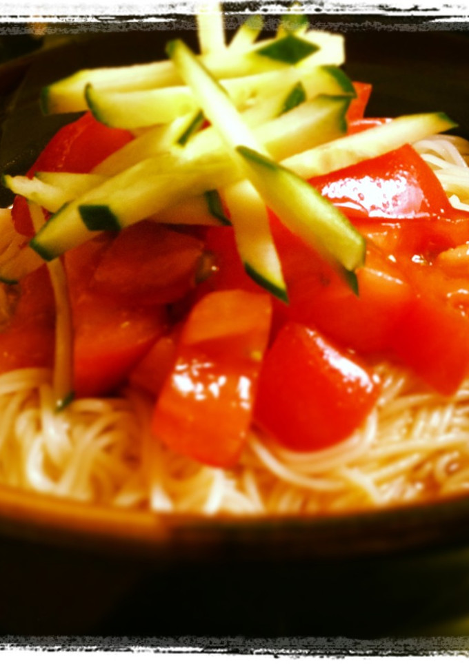 超簡単！冷やし中華風トマトそうめん-レシピのメイン写真