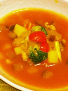 冷蔵庫の残り野菜で!簡単ミネストローネ-レシピのメイン写真