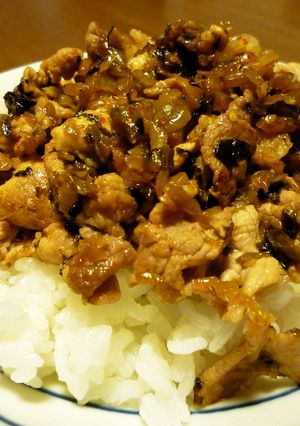 ご飯がススム♪豚肉高菜丼　-レシピのメイン写真
