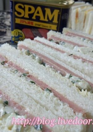 スパムとチーズサラダのサンドウィッチ♪-レシピのメイン写真