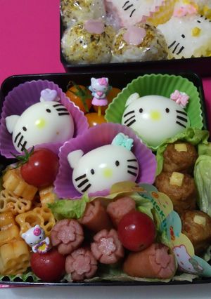 キャラ弁に！キティちゃんのゆで卵-レシピのメイン写真