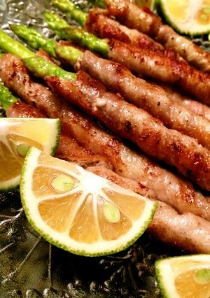 かぼすでいただく、夏の豚肉アスパラ巻-レシピのメイン写真