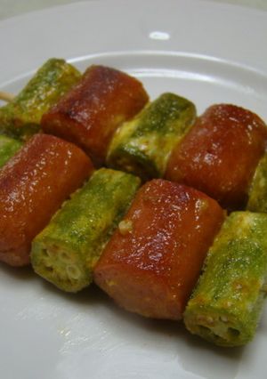 オクラとウインナーの串焼き-レシピのメイン写真