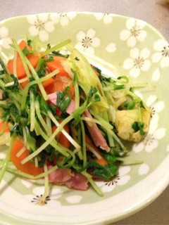 豆苗炒め-レシピのメイン写真