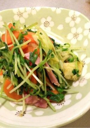 豆苗炒め-レシピのメイン写真