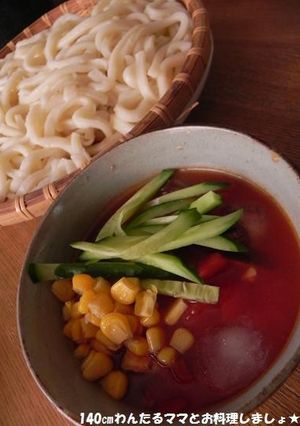 さっぱり冷たい★簡単トマトつけうどん-レシピのメイン写真