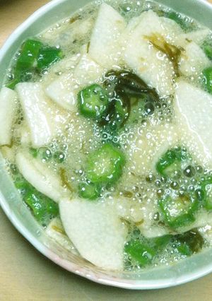 スピード前菜！オクラと山芋のもずく和え-レシピのメイン写真