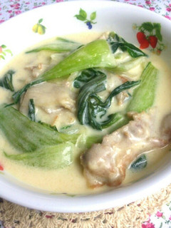 豚肉とチンゲン菜のクリーム煮-レシピのメイン写真