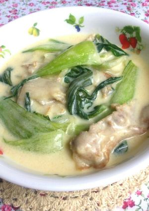 豚肉とチンゲン菜のクリーム煮-レシピのメイン写真