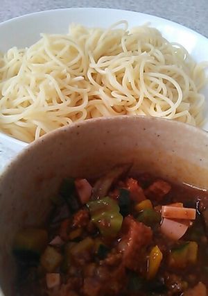 野菜いろいろのつけスパゲティ-レシピのメイン写真