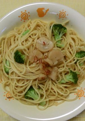 ホタテとブロッコリーのエスニック風パスタ-レシピのメイン写真