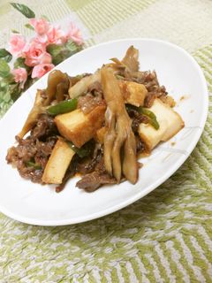 牛肉と厚揚げの甘辛オイスター炒め-レシピのメイン写真