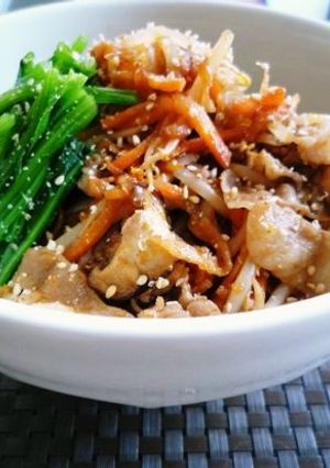 ヘルシー♪切り干し大根入りビビンバ丼-レシピのメイン写真