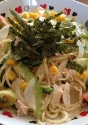 ☆ゴーヤ＆玉ねぎのぬか漬けパスタ☆-レシピのメイン写真