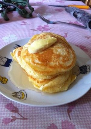 スライスチーズでふわふわパンケーキ-レシピのメイン写真