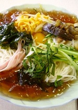 ぶっかけそうめん　夏野菜deジュレ仕立て-レシピのメイン写真