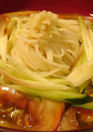 おばあちゃんの味☆冷やし茄子ソーメン！-レシピのメイン写真