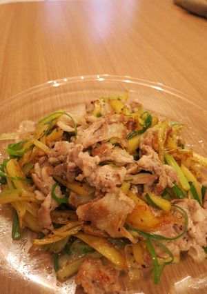 じゃがいもと長ネギと豚肉の炒めもの-レシピのメイン写真