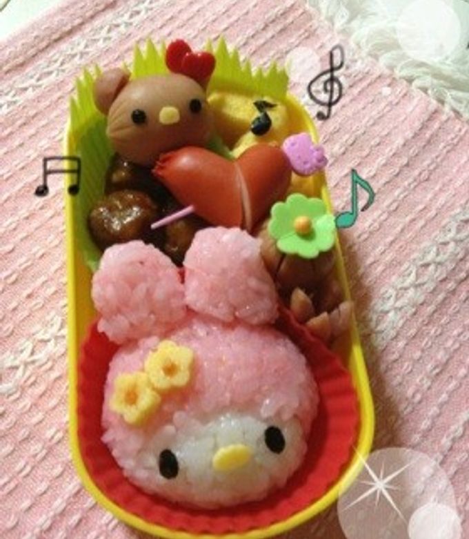キャラ弁☆マイメロちゃん弁当 by mi→no 【クックパッド】 簡単