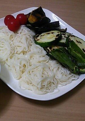 焼き野菜でつけそうめん☆-レシピのメイン写真