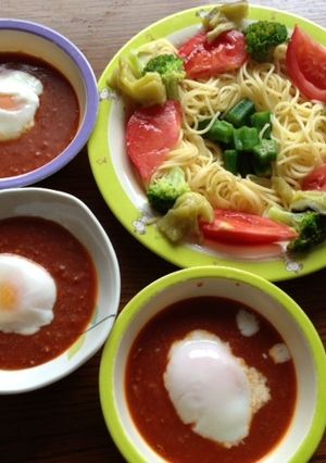 温玉ミートスパゲティー-レシピのメイン写真