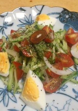 簡単♪トマトときゅうりのさっぱりサラダ-レシピのメイン写真