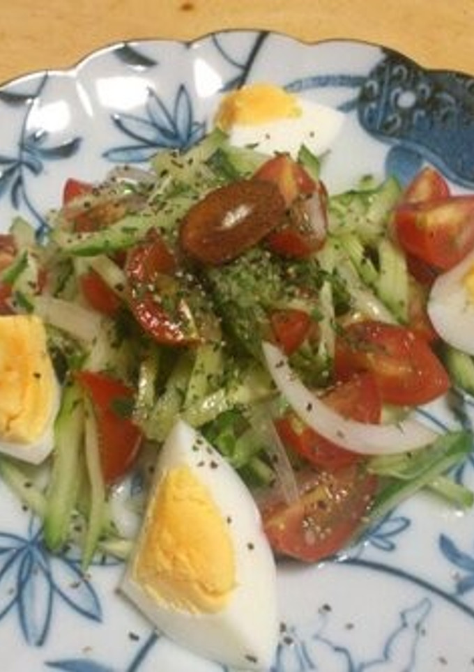 簡単♪トマトときゅうりのさっぱりサラダ-レシピのメイン写真