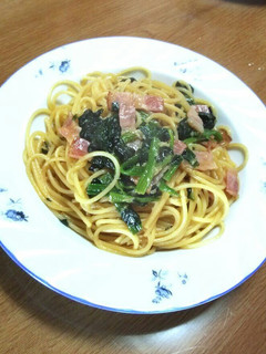 ほうれん草とベーコンの和風パスタ-レシピのメイン写真