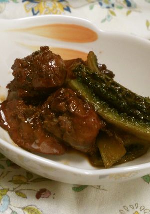 鶏レバーとゴーヤの煮物-レシピのメイン写真