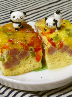 スパムとパプリカのカラフル卵焼き-レシピのメイン写真