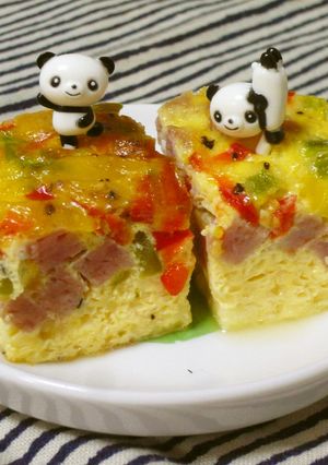 スパムとパプリカのカラフル卵焼き-レシピのメイン写真