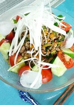 残り野菜で☆汁なし冷やし坦坦麺-レシピのメイン写真