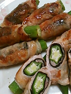 豚肉で♡海苔とオクラのくるくるロール♡-レシピのメイン写真