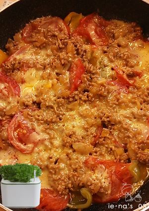 パプリカとトマトのフライパン焼き-レシピのメイン写真
