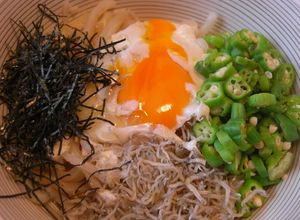 コンニャク麺入りヘルシーぶっかけうどん-レシピのメイン写真