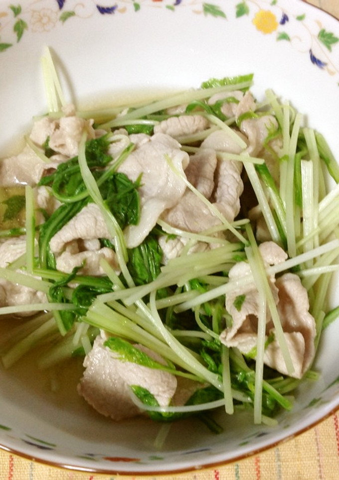 水菜と豚肉のサッと煮-レシピのメイン写真
