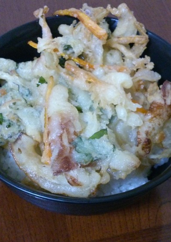残り野菜たちで簡単かき揚げ丼-レシピのメイン写真