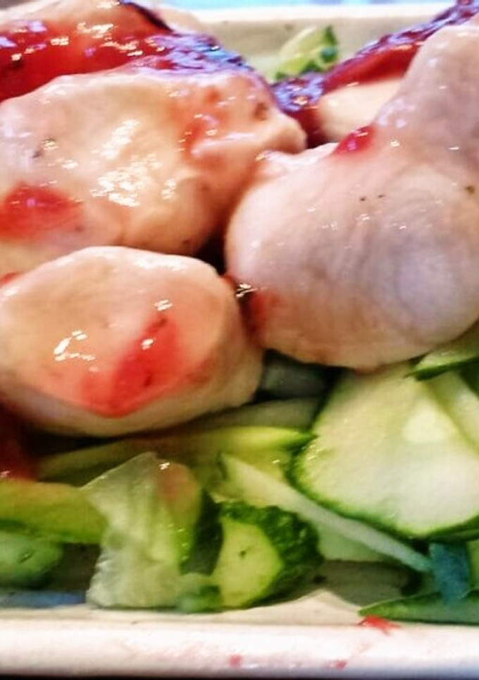 簡単！冷製ササミの梅肉和え-レシピのメイン写真