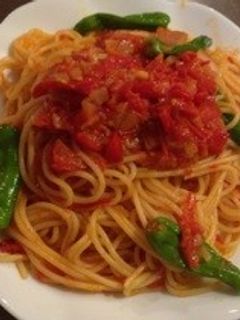 トマトソース+ししとう+ベーコンのパスタ-レシピのメイン写真