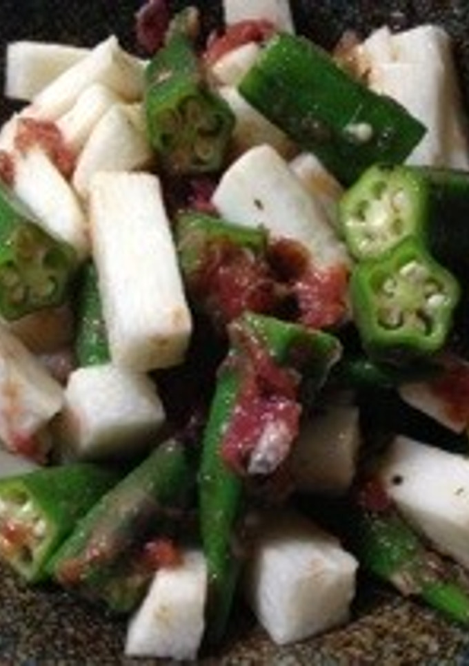 オクラと長芋の梅肉和え-レシピのメイン写真