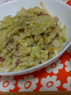 キャベツとベーコンの卵炒め-レシピのメイン写真