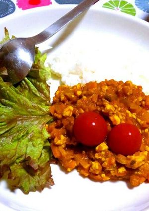 トマトたっぷり♪簡単★夏色キーマカレー-レシピのメイン写真