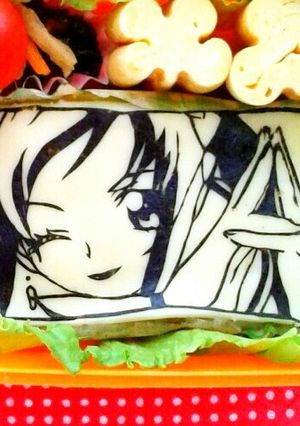 キャラ弁☆海苔切り キュアエース-レシピのメイン写真
