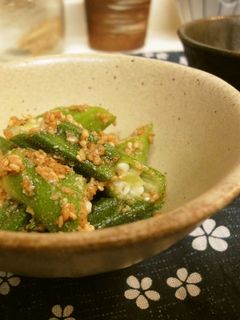 *めんつゆで*オクラの胡麻和え*-レシピのメイン写真