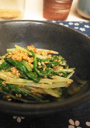 ＊おつまみに＊水菜の胡麻和え＊-レシピのメイン写真