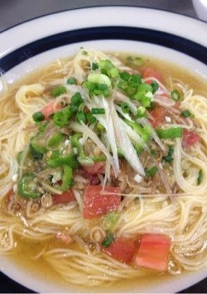 オクラなめ茸入り★冷製パスタorそうめん-レシピのメイン写真